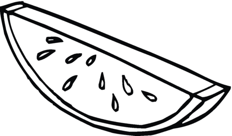 Slice Of Watermelon Coloring Page